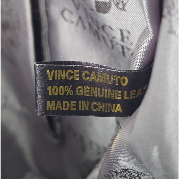 Vince Camuto Shoulder Bag Black Exotic Leather - Picture 7 of 16